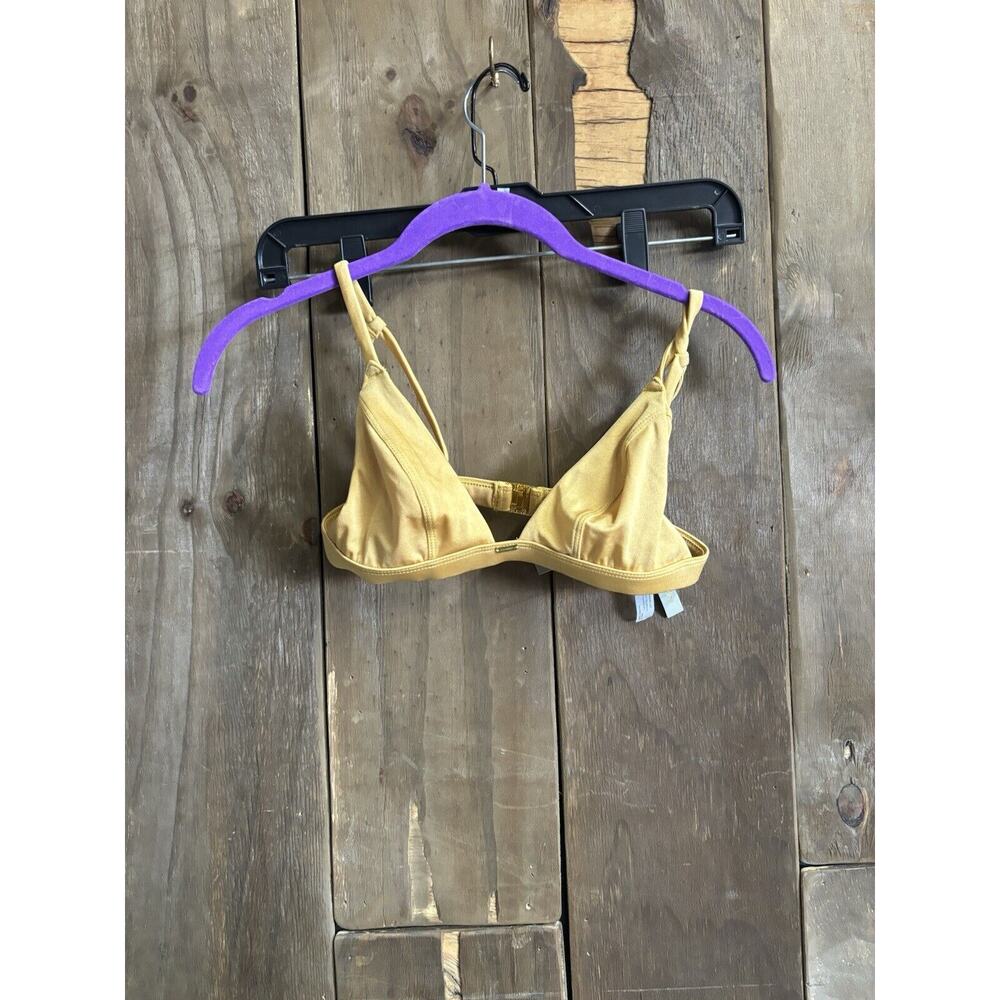 Gooseberry Seaside Triangle Gold bikini top size small